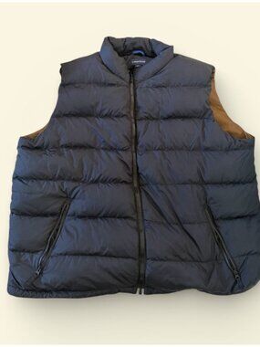 LANDS END Men's Black Puffer Winter Vest Size XXL